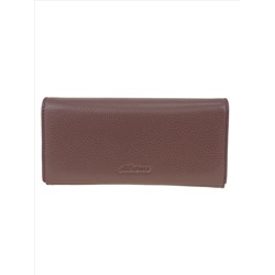 Женский кошелёк-портмоне из натуральной кожи, цвет пудра
