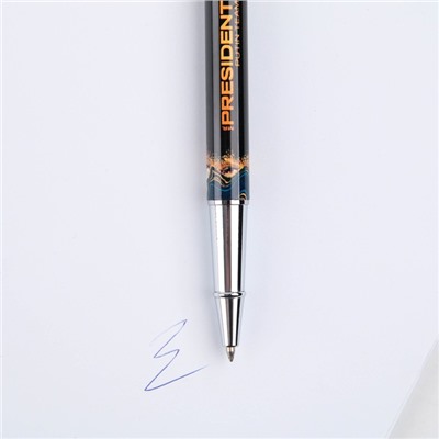 Ручка металл с колпачком «Достояние. Природа — лучший художник РОССИИ», фурнитура серебро, 1.0 мм