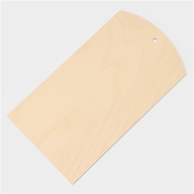Доска разделочная деревянная с отверстием Доляна, 36,5×20×0,9 см, фанера