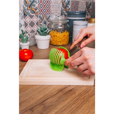 Щипцы для нарезки томатов Доляна, 18×8 см, цвет МИКС