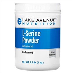 Lake Avenue Nutrition, L-серин, порошок без ароматизаторов, 1 кг (2,2 фунта)