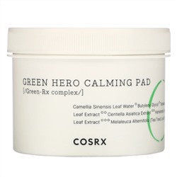 Cosrx, One Step Green Hero Calming Pad, успокаивающие диски, 70 шт., 135 мл (4,56 жидк. унции)