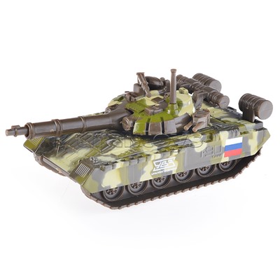 Модель металл Танк T-90 12см, (подвиж. детали) инерц. в коробке