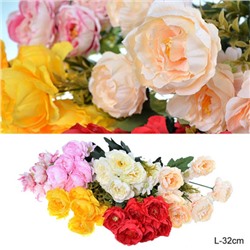 Цветок искусственный Роза 32 см / WH-8 /уп 2/200/600/