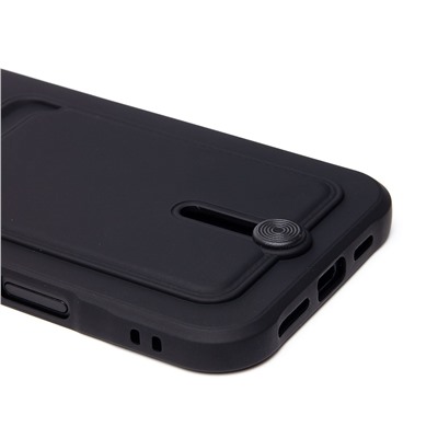 Чехол-накладка - SC304 c картхолдером для "Apple iPhone 16 Plus" (black) (234442)