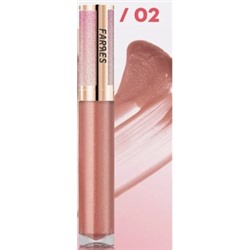 Farres Блеск для губ Glam Shine с ароматом капучино тон 02 нежно бежевый 7026