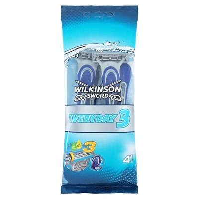 Станок для бритья одноразовый Schick (Wilkinson Sword) Everyday-3 (EXTRA-3) (4шт.)