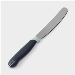 Нож для масла Доляна «Страйп», лезвие 7,5 см, цвет синий