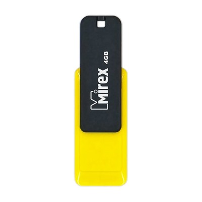 Флэш накопитель USB 4 Гб Mirex CITY (yellow/black)