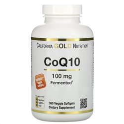 California Gold Nutrition, коэнзим Q10, 100 мг, 360 растительных капсул