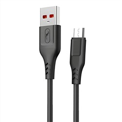 Кабель USB - micro USB SKYDOLPHIN S61V (повр.уп.)  100см 2,4A  (black)