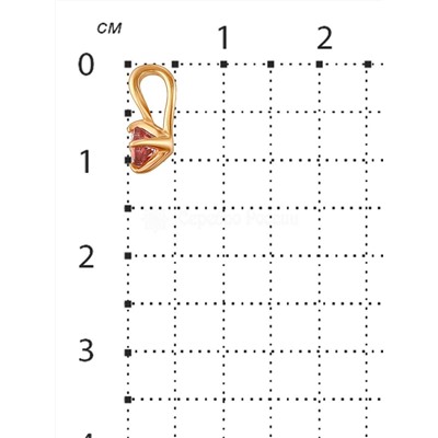 Подвеска из золочёного серебра с нат.турмалином мульти 925 пробы П-2224зс428/2