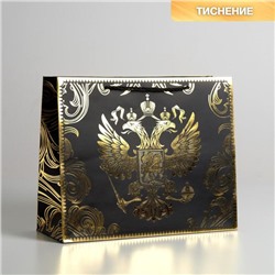 Пакет подарочный, упаковка, «Gold Russia», 32 х 26 х 12 см