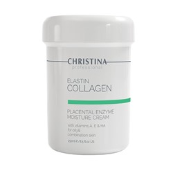 Крем увлажняющий с плацентой, энзимами, коллагеном и эластином для жирной кожи / Elastin Collagen 250 мл