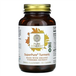 Pure Synergy, SuperPure, куркума, 60 капсул