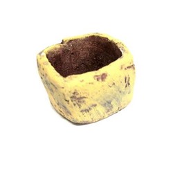 Горшочек керамический мини 4,5х5,5х6см коричнево-бежевый 27092