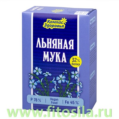 Льняная мука, 300 г, марка "Компас Здоровья"