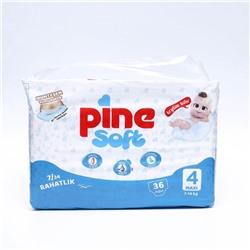 Подгузники детские Pine Soft 4 Maxi (7 - 14 kg), 36 шт