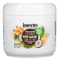 Inecto, Moisturising Coconut Hair Mask, 10.1 fl oz (300 ml)