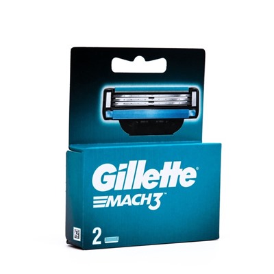 Сменные кассеты Gillette Mach3, 3 лезвия, 2 шт