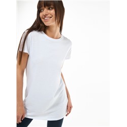 Свободная однотонная футболка белый