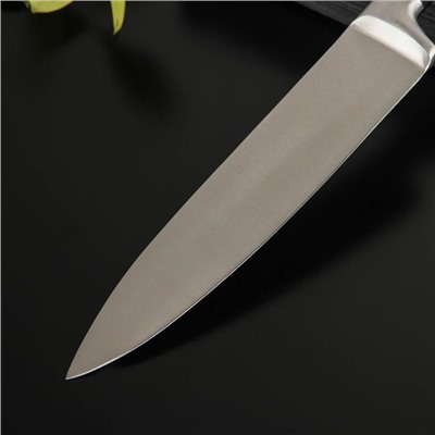 Нож кухонный Доляна Venus, длина лезвия 20 см, цвет чёрный
