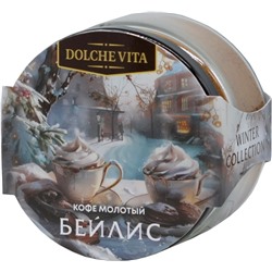 Dolche Vita. Новый год. Кофе молотый. Бейлис 80 гр. стекл.банка