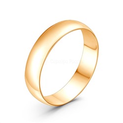 Кольцо из золочёного серебра - Обручальное