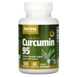 Jarrow Formulas, куркумин 95, 500 мг, 60 растительных капсул