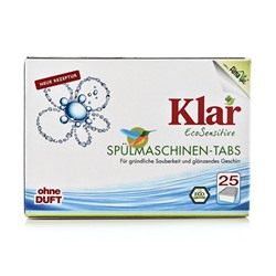 Таблетки для посудомоечных машин Klar, 25 шт