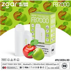 ZGAR FOGGY BOX испаритель на 7000 затяжек APPLE GREAN and RED