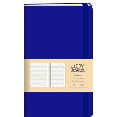 Блокнот А6- 96л линия "Joy Book. Синее озеро" на резинке, кожзам БДБЛ6964177 Эксмо