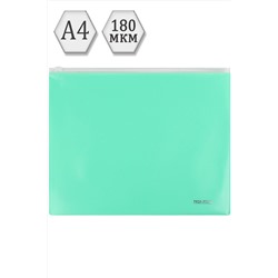 Папка-конверт на молнии А4 зеленый (ПК-3046) НАТАЛИ #926354