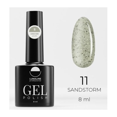 LunaLine Гель-лак для ногтей Sand Storm тон 11 серебристо-серый 8 мл