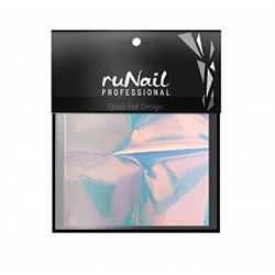 RuNail, Фольга с эффектом "Битое стекло", цвет: голубой (4см*100см) №3147