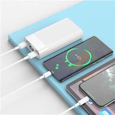 Внешний аккумулятор Hoco J85 (повр. уп.) 20000mAh Micro/Type-C/USB*2 (white)