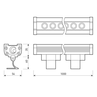 Светодиодный прожектор AR-LINE-1000L-36W-220V Day (Grey, 30 deg) (Arlight, IP65 Металл, 3 года)