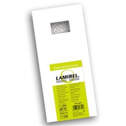 Пружина для переплета пластиковая 18 мм 100 шт. (121-150л) белая LA-78678 Lamirel