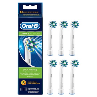 Насадки для электрических зубных щеток ORAL-B Cross Action (6 шт)