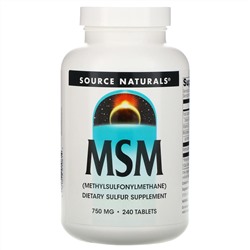 Source Naturals, MSM (Methylsulfonylmethane), 750 mg, 240 Tablets