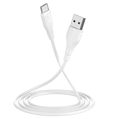 Кабель USB - Type-C Borofone BX18  300см 3A  (white)