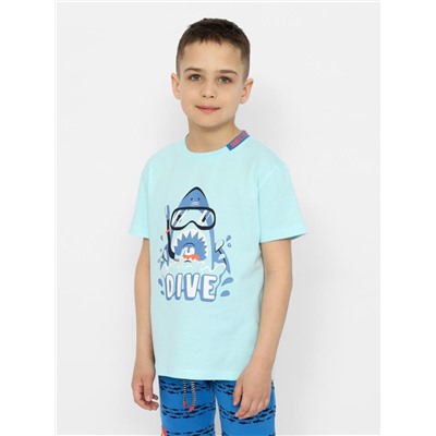 Комплект для мальчика (футболка, шорты) Голубой