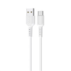 Кабель USB - Type-C Borofone BX16 Easy  100см 3A  (white)