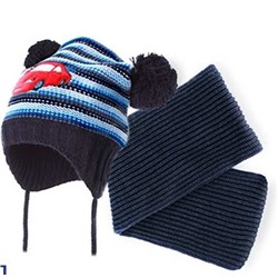 Комплект детский трикотажный ESLI Комплект: шапка и шарф 13С-60СП;13С-61СП, 13С-60СП;13С-61СП т.сини