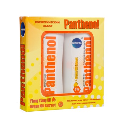 Подарочный набор женский "Пантенол": шампунь, 200 мл + молочко для тела, 200 мл