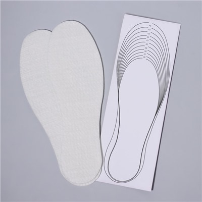 Стельки для обуви «Мягкий след», универсальные, р-р RU до 48 (р-р Пр-ля до 46), 30 см, пара, цвет белый