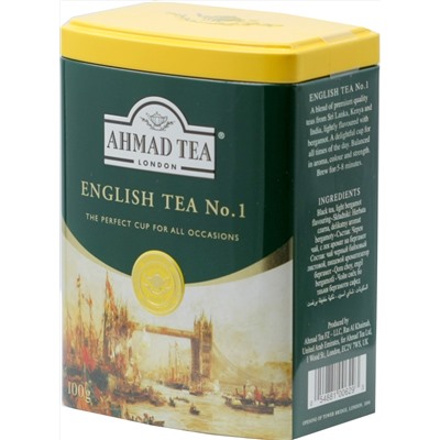 AHMAD TEA. English Caddy. English tea №1 100 гр. жест.банка