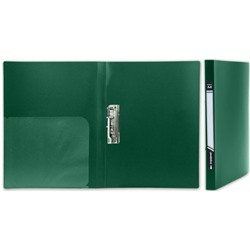 Папка с боковым зажимом и карманом зеленая 0,55мм NP1455G inФОРМАТ