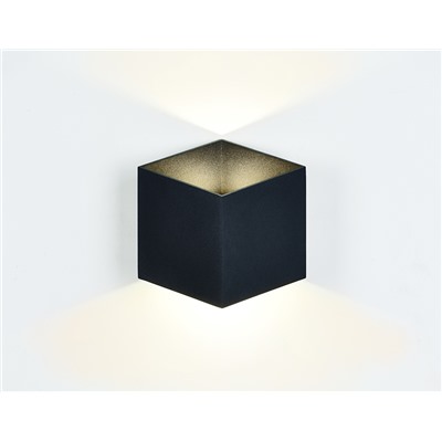 Настенный светодиодный светильник с высокой степенью влагозащиты FW140 BK/S черный/песок LED 4200K 10W 170*150*90