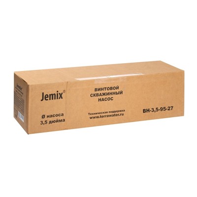 Насос скважинный JEMIX ВН-3,5-95-27, винтовой, 370 Вт, напор 95 м, 20 л/мин, кабель 25 м